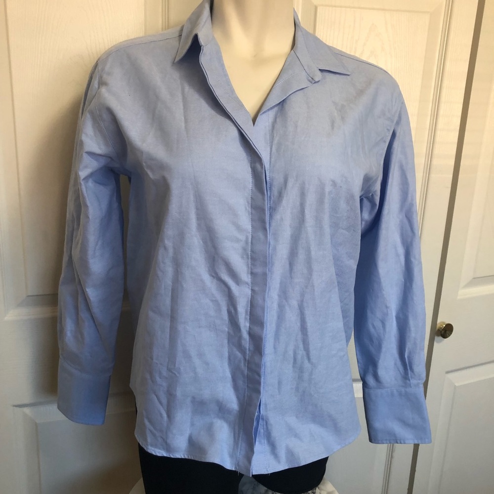 Zara blue career wear blouse size XL